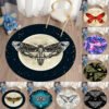 Death Moth Carpets Area Rug Gothic Skull Round Carpet Floor Mat  Rug Mat