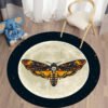 Death Moth Carpets Area Rug Gothic Skull Round Carpet Floor Mat  Rug Mat