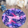 Death Moth Carpets Area Rug Gothic Skull Round Carpet Floor Mat  Rug Mat