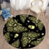 Death Moth Carpets Area Rug Gothic Skull Round Carpet Floor Mat  Rug Mat