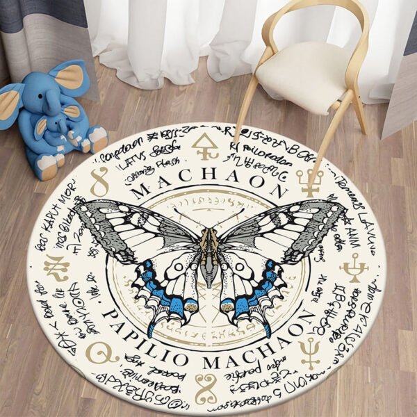 Death Moth Carpets Area Rug Gothic Skull Round Carpet Floor Mat  Rug Mat