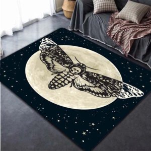 Death Moth Skull Head Area Rugs Non-slip Floor Mat Doormats Home Runner Rug Carpet For Bedroom - Rug