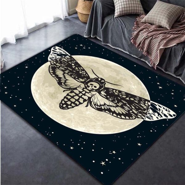 Death Moth Skull Head Area Rugs Non-slip Floor Mat Doormats Home Runner Rug Carpet For Bedroom - Rug