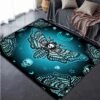 Death Moth Skull head Area Rugs Non-Slip Floor Mat Doormats Home Runner Rug Carpet for Bedroom