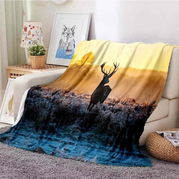 Deer 3D Printed Flannel Blanket