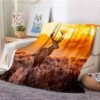 Deer 3D Printed Flannel Blanket