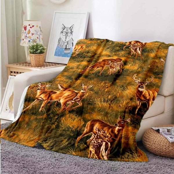 Deer 3D Printed Flannel Blanket