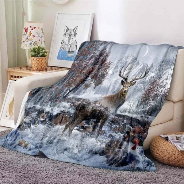 Deer 3D Printed Flannel Blanket