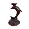 Dolphin Resin Statue Crystal Ball Holder Sphere Display Stand Sculpture Figurines Desktop Home Ornament for 2-5cm Balls