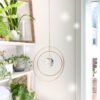 Double Brass Hoop Crystal Sun Catcher Rainbow Maker Window Hanging