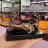 Double Feng Shui Mythical Beast Pixiu Statue Resin Carfts Crystal Ball Display Stand Base Home Office Mascot Good Luck Ornaments