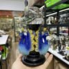 Double Peacock Resin Figurine Statue Sculpture Crystal Ball Base Sphere Display Stand Office Home Decoration Perfect Gift