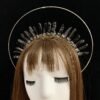 Dress up raw crystal crown quartz headband double tiara crown theme party headdress Wicca accessories