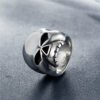 Magic Ring~Drop shipping 2020 New Cool Stainless Steel Fashion Punisher Skull Ring Punk Unqiue Jewelry For Men HF557