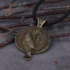 Antiquing Double sided Rune Norse Talisman Viking Raven Pendant Black Bird Celt Crow Necklace Men Pendant Jewelry