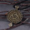 Antiquing Double sided Rune Norse Talisman Viking Raven Pendant Black Bird Celt Crow Necklace Men Pendant Jewelry