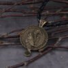 Antiquing Double sided Rune Norse Talisman Viking Raven Pendant Black Bird Celt Crow Necklace Men Pendant Jewelry