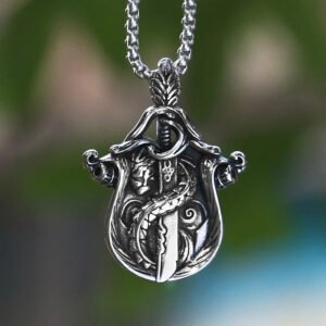 Stainless Steel Lol Game Bill GEWAR Dargon Pendant Necklace For Man Fashion Knife Chain Boyfriend Gift