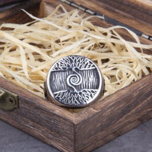 Tree of Life Signet Ring Classic Men Viking Amulet Rings Nordic Jewelry