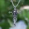 Punk Rock Cross Pendant Necklace For Men Cool Biker Jewelry