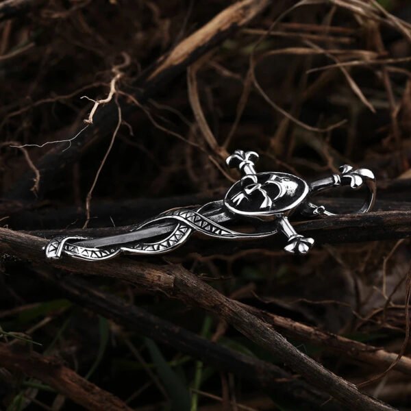 Punk Rock Cross Pendant Necklace For Men Cool Biker Jewelry