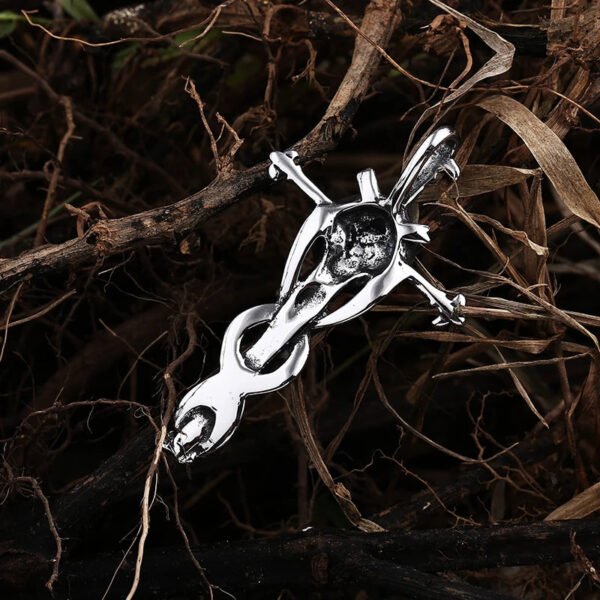 Punk Rock Cross Pendant Necklace For Men Cool Biker Jewelry
