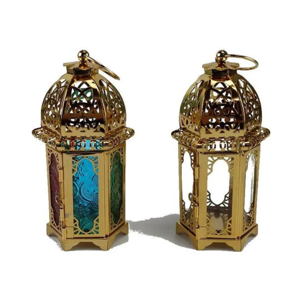 EID Decor Home Decoration Ramadan Lanterns Metal Candle Holder Moroccan Style Religious Holiday Gift