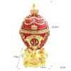 Easter Egg Enamel Painted Metal Home Decor Ishtar Catholic Church Utensils Orthodox Jewelry Box Rhinestones Trinket Craft Gift