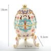 Easter Egg Enamel Painted Metal Home Decor Ishtar Catholic Church Utensils Orthodox Jewelry Box Rhinestones Trinket Craft Gift
