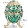 Easter Egg Metal Home Decor Cathilic Enamel Ishtar Church Utensils Christmas Gift Jewely Organizer