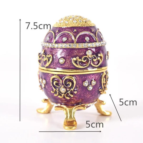 Easter Egg Metal Home Decor Cathilic Enamel Ishtar Church Utensils Christmas Gift Jewely Organizer
