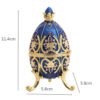 Enamel Easter Egg Home Decor Metal Crafts Catholic Church Utensils Jewelry Box Diamond Inlaid Ornaments Orthdox Gift