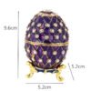 Enamel Easter Egg Home Decor Metal Crafts Catholic Church Utensils Jewelry Box Diamond Inlaid Ornaments Orthdox Gift