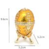 Enamel Easter Egg Home Decor Metal Crafts Catholic Church Utensils Jewelry Box Diamond Inlaid Ornaments Orthdox Gift