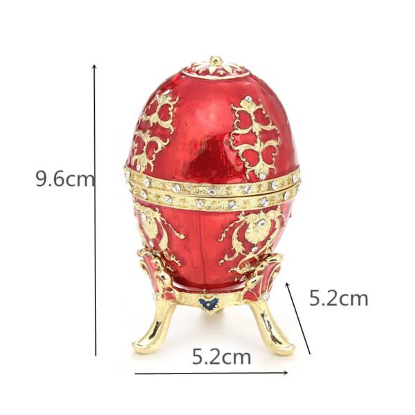 Enamel Easter Egg Home Decor Metal Crafts Catholic Church Utensils Jewelry Box Diamond Inlaid Ornaments Orthdox Gift