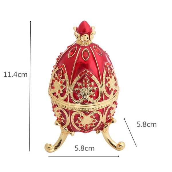 Enamel Easter Egg Home Decor Metal Crafts Catholic Church Utensils Jewelry Box Diamond Inlaid Ornaments Orthdox Gift