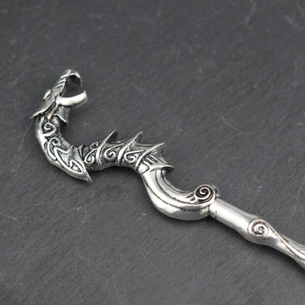 Ethic Dragon Hairsticks Silver Axe Sword Hair Accessories Witch Snake Triple Moon Pentagram Hairpin Hair Stick