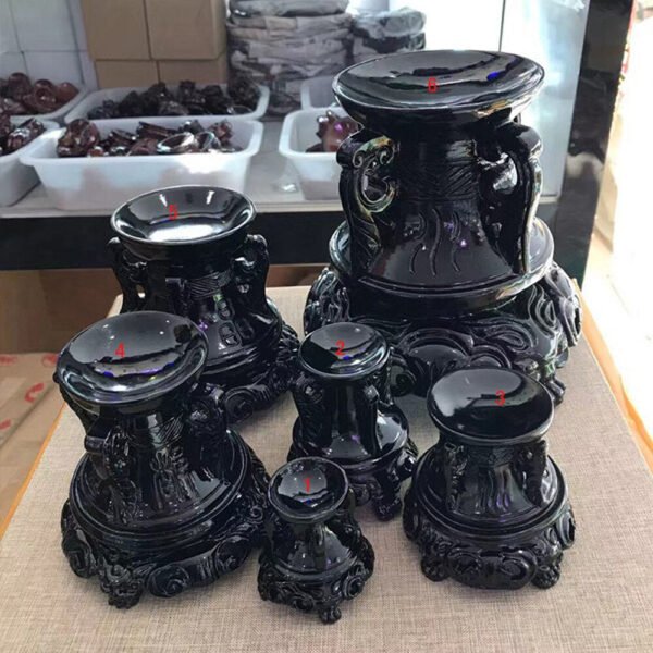 Exquisitely Carved Stand Base Crystal Ball Resin Holder Magic Sphere Display Ornaments Photography Props Home Decor