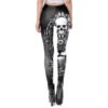 Fccexio Fashion Skull New Design Punk Women Legging Gothic Style Lion Retro Vintage Steampunk Leggins Ankle Pants Cosplay Leggin - Leggings