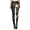 Fccexio Fashion Skull New Design Punk Women Legging Gothic Style Lion Retro Vintage Steampunk Leggins Ankle Pants Cosplay Leggin - Leggings