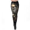 Fccexio Fashion Skull New Design Punk Women Legging Gothic Style Lion Retro Vintage Steampunk Leggins Ankle Pants Cosplay Leggin - Leggings