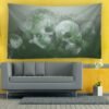 Face To Face Skull Tapestry Kawaii Room Decor Witchcraft Tapestry Wall Hanging Boho Decor Tapestry  Wall Decor