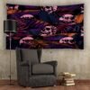 Face To Face Skull Tapestry Kawaii Room Decor Witchcraft Tapestry Wall Hanging Boho Decor Tapestry  Wall Decor
