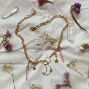 Fairy Moon Chocker with Angel Aura Quartz