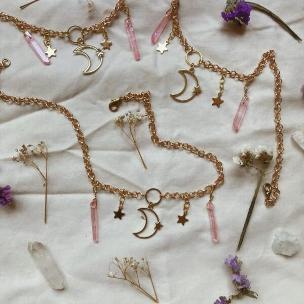 Fairy Moon Chocker with Angel Aura Quartz