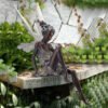 Fairy Station  Resin Crafts Flower Fairy Garden Ornaments Turek Sits on the Goblin Statue