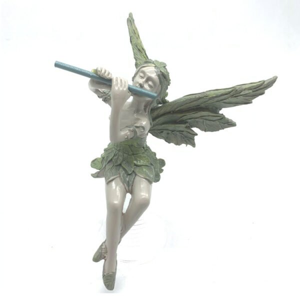 Fairy Station  Resin Crafts Flower Fairy Garden Ornaments Turek Sits on the Goblin Statue