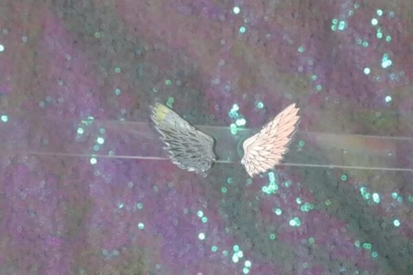 Fairy Wing Earrings,Cottagecore, Fairycore Angel Wings Iridescent Mirror Acrylic Ear Studs