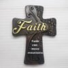 Faith cross wall decoration, beech solid wood carving, spiritual wall sign, christian church, minimalism, pastor's cross