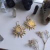 Fashion Bohemia Sun and Moon Earrings Gold Color Drop Earrings for Women Female Boho Wedding Party Jewelry Gift for Her